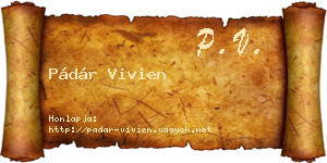 Pádár Vivien névjegykártya